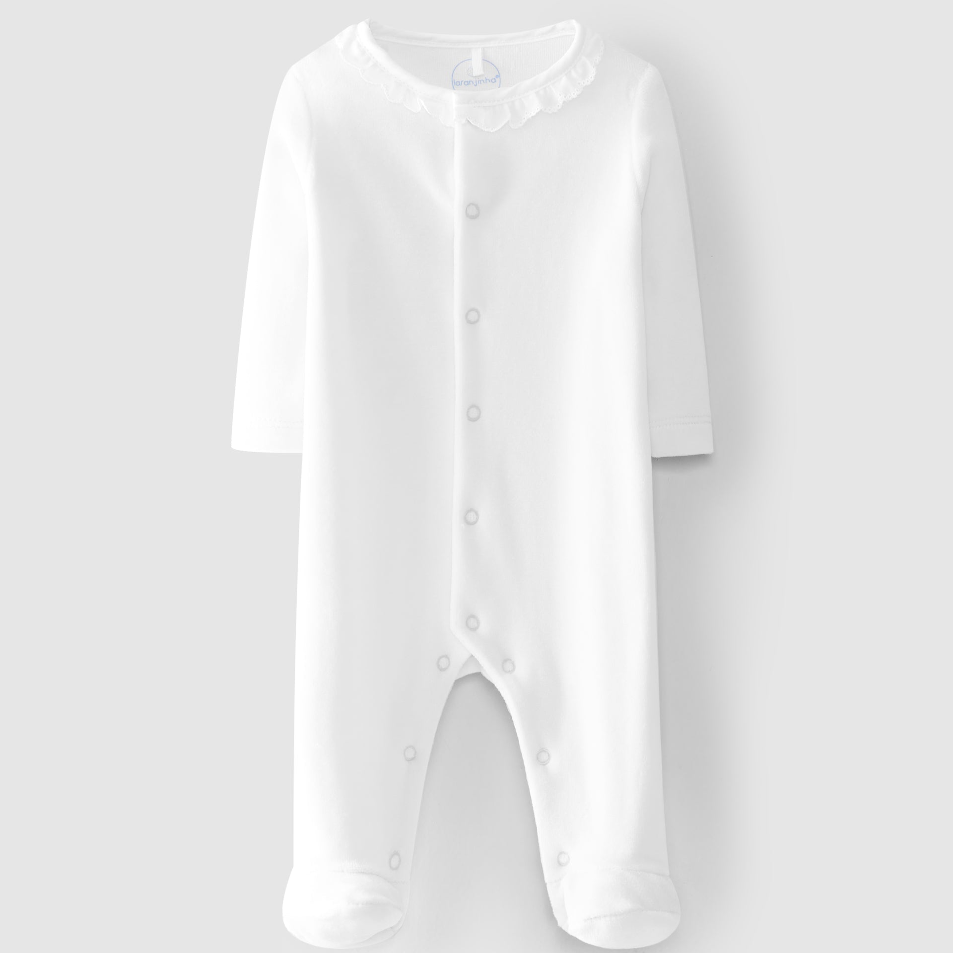 Babygrow veludo gola bordada