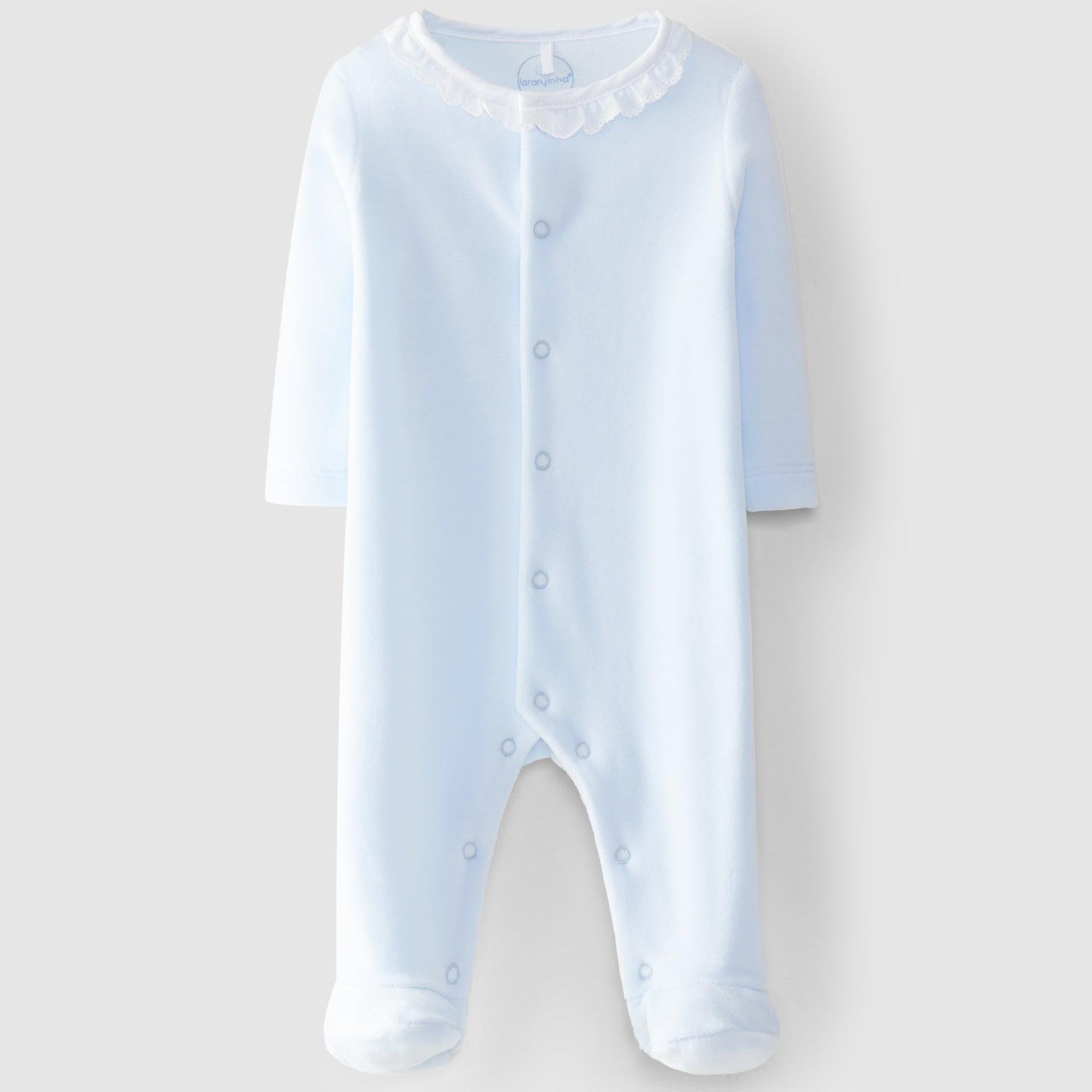 Babygrow veludo gola bordada