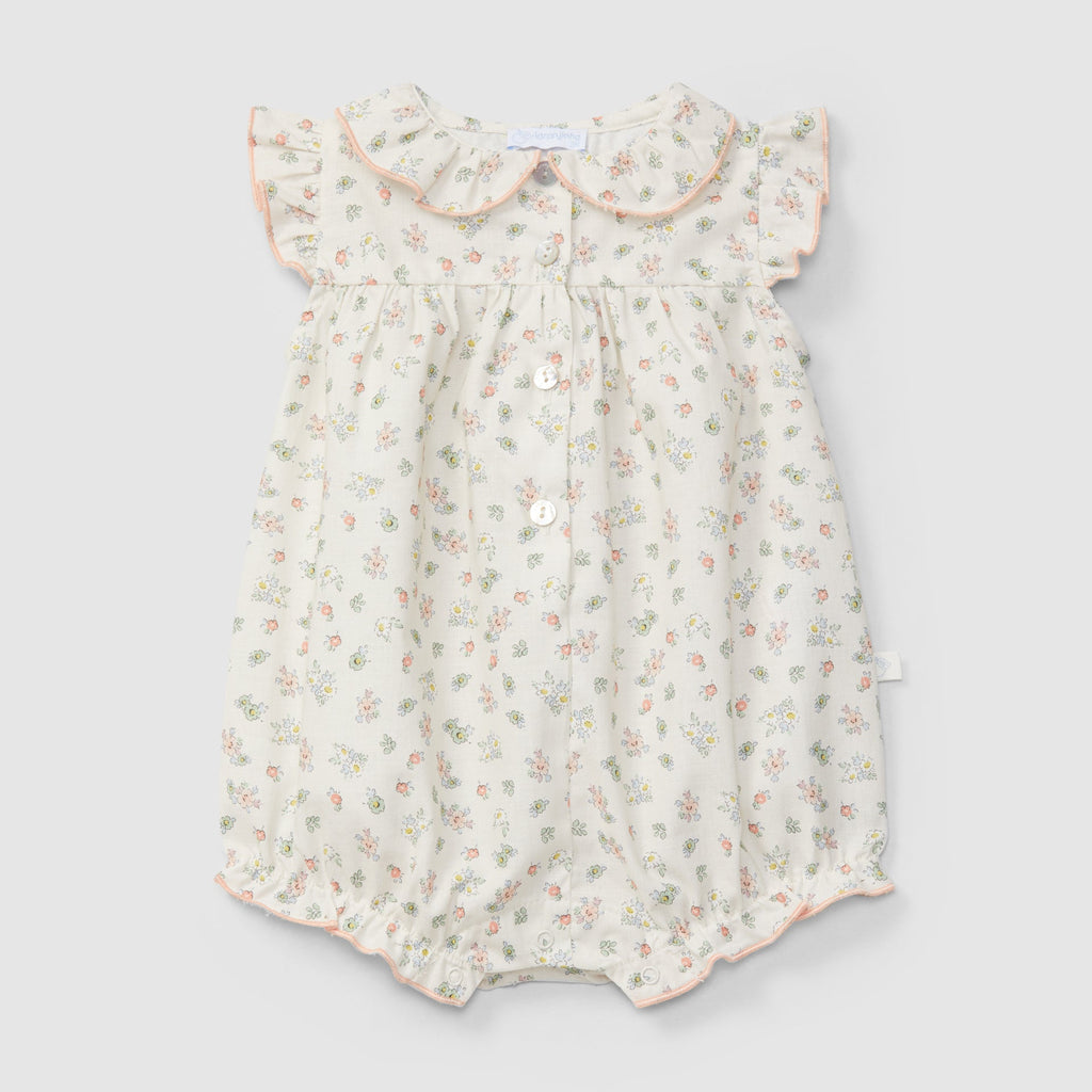Fofo estampado floral com detalhes em contraste - Laranjinha