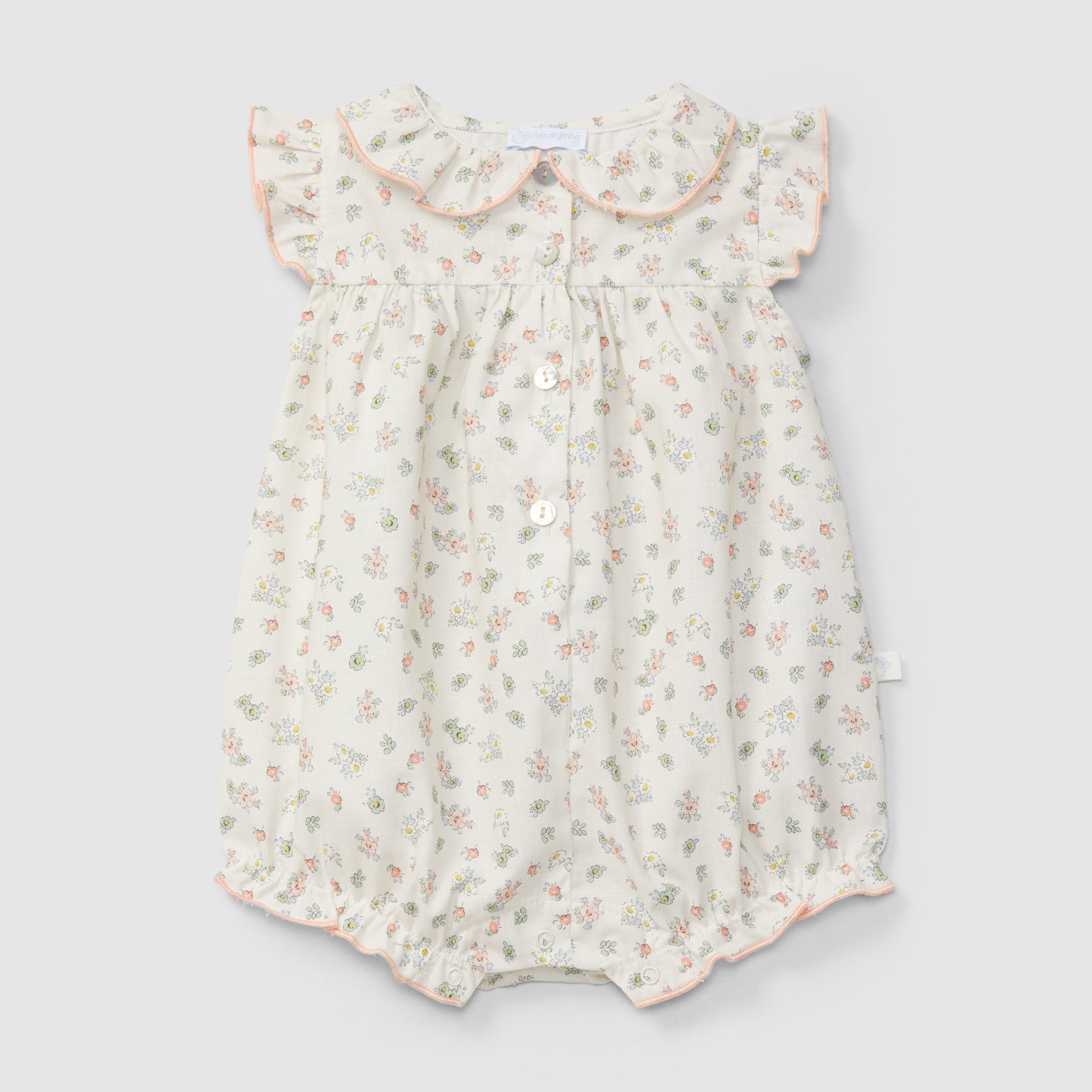 Fofo estampado floral com detalhes em contraste - Laranjinha