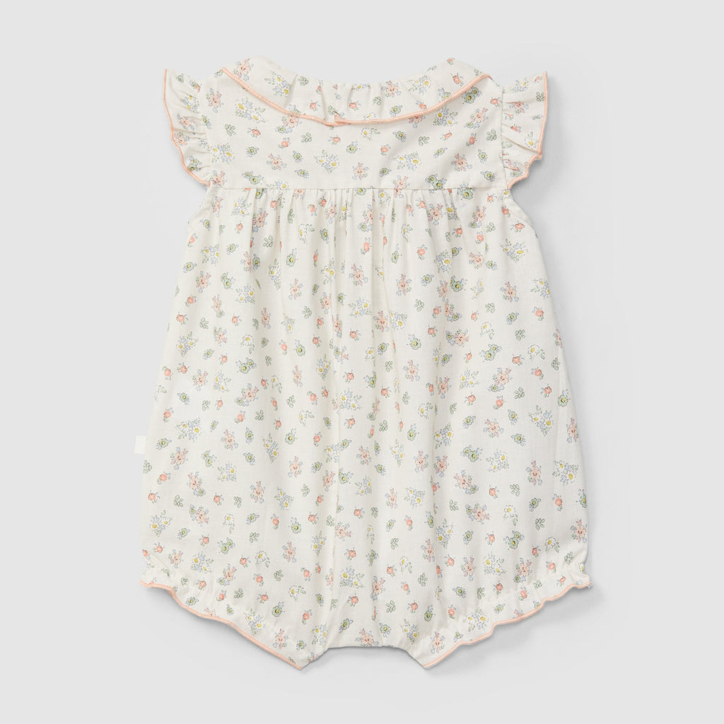 Fofo estampado floral com detalhes em contraste - Laranjinha