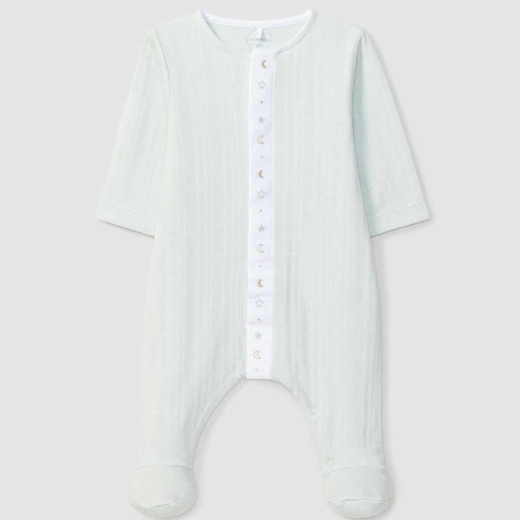 Babygrow algodão orgânico com detalhe de bordado - Laranjinha
