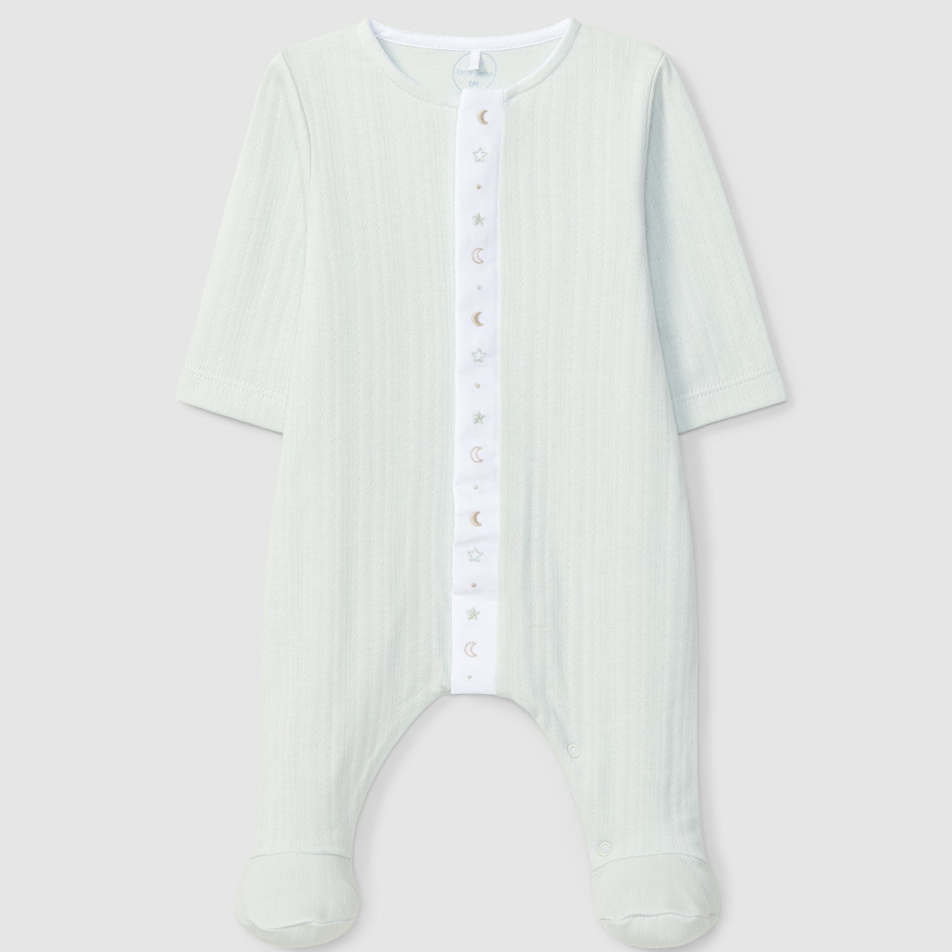 Babygrow algodão orgânico com detalhe de bordado - Laranjinha