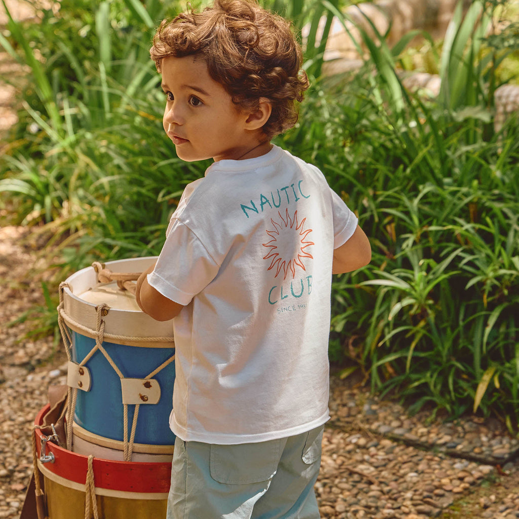 T-shirt com estampado de sol - Laranjinha