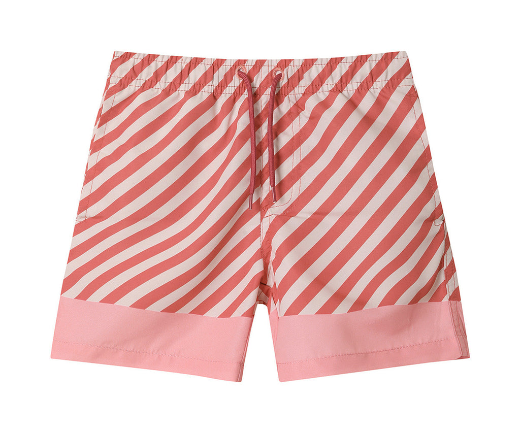 Bermuda Banho Boy Stripes Bloom & Blush - Monnëka