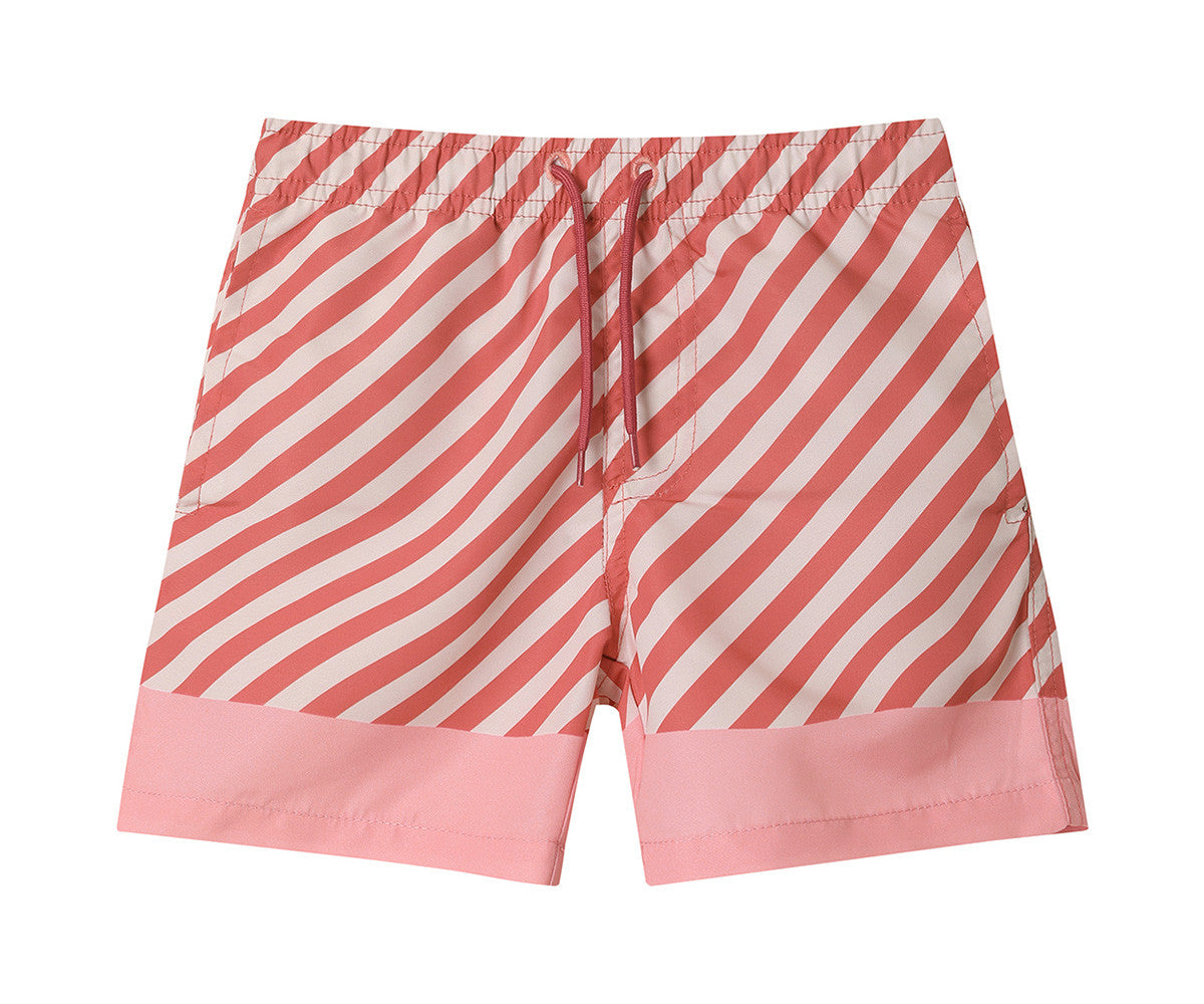 Bermuda Banho Boy Stripes Bloom & Blush - Monnëka
