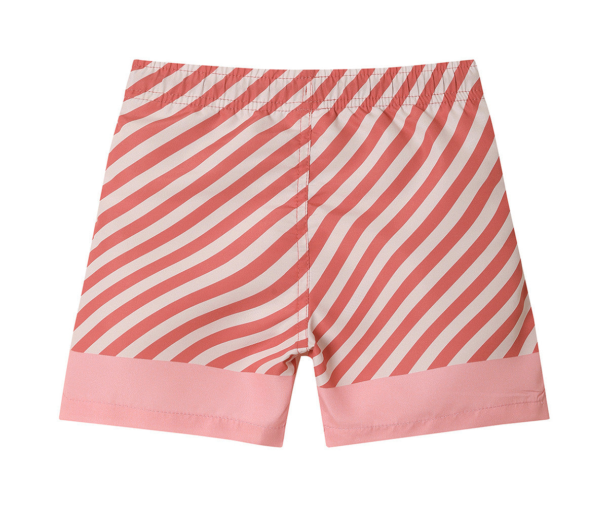 Bermuda Banho Boy Stripes Bloom & Blush - Monnëka