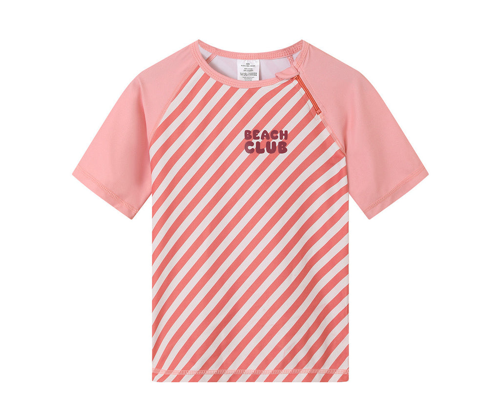 Camisola de proteção solar Stripes Bloom & Blush - Monnëka