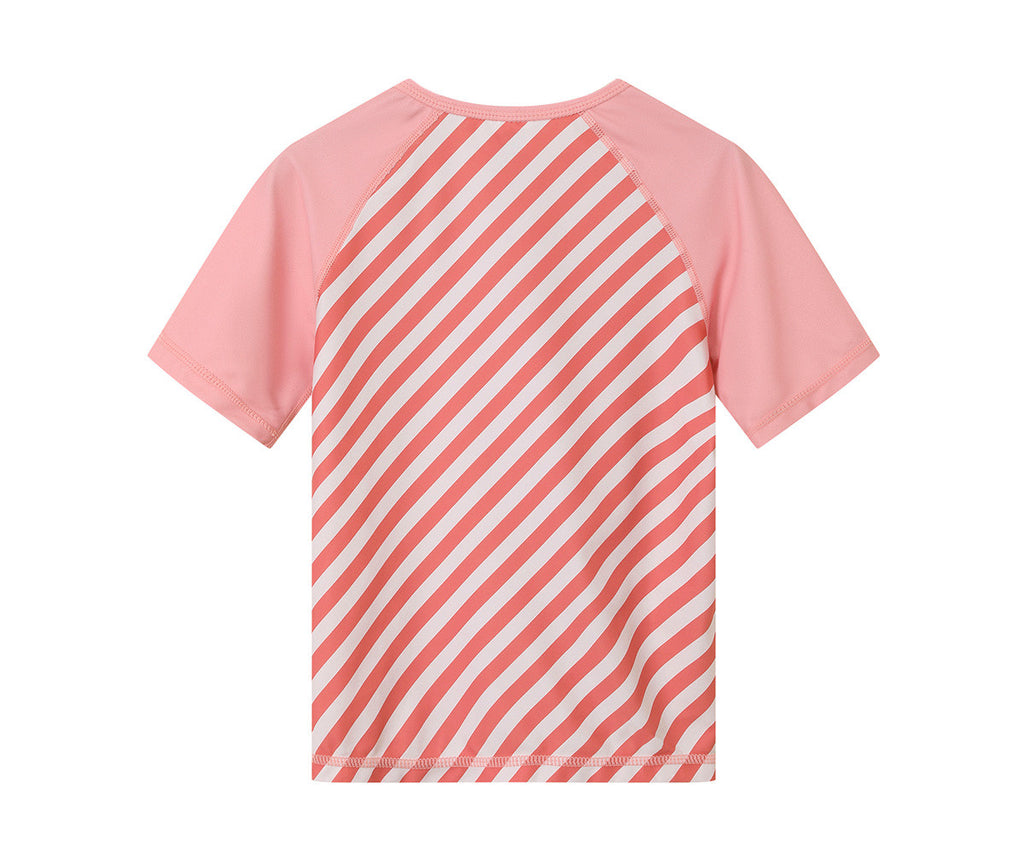 Camisola de proteção solar Stripes Bloom & Blush - Monnëka