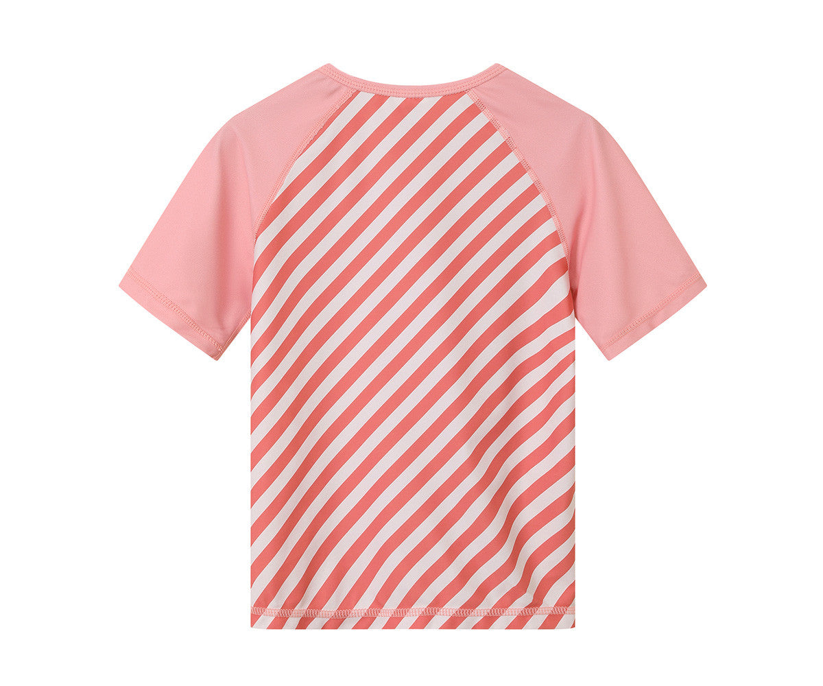 Camisola de proteção solar Stripes Bloom & Blush - Monnëka