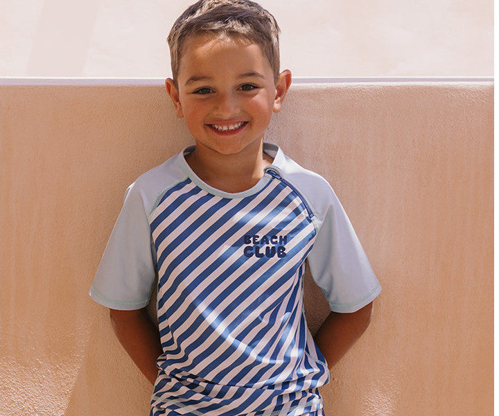 Camisola de proteção solar Stripes Blues & Beyond - Monnëka