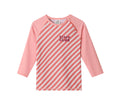 Camisola de proteção solar de manga comprida Stripes Bloom & Blush - Monnëka