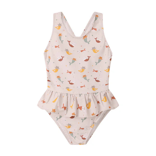 Fato Cruzado com folhos Mermaid Cats - Monnëka