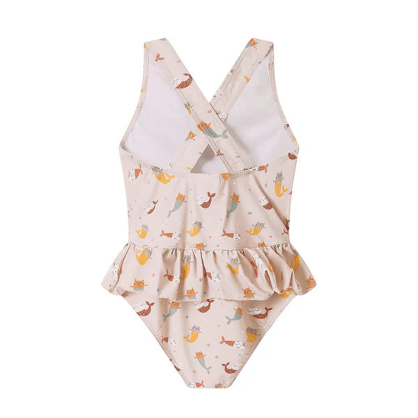 Fato Cruzado com folhos Mermaid Cats - Monnëka